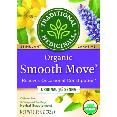 Traditional Medicinals, Organic Smooth Move Tea Bags, 16 (Best Herbal Tea For Detox And Weight Loss)