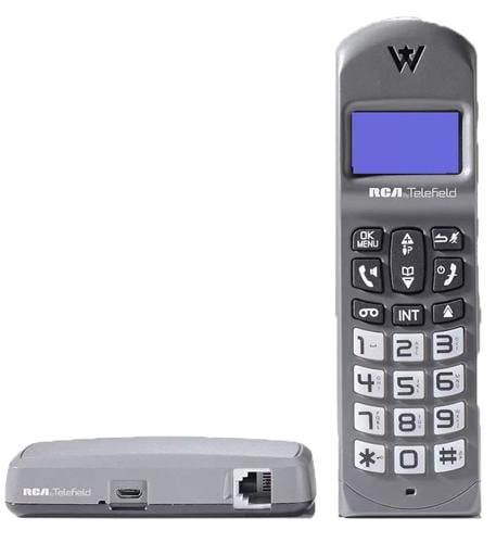 Telefield 2142 Shark Cordless Phone ITAD 3-Way Calling w/USB Charge