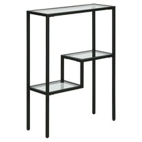Evelyn&Zoe Lovett 22" Wide Rectangular Console Table, Blackened Bronze