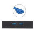 thumbnail image 1 of USB 3.0 Front Panel Hub 2 Port Expansion Bay 20 Pin to USB3.0 60cm Bracket Adapter Cable for PC Desktop 2.5, 1 of 7