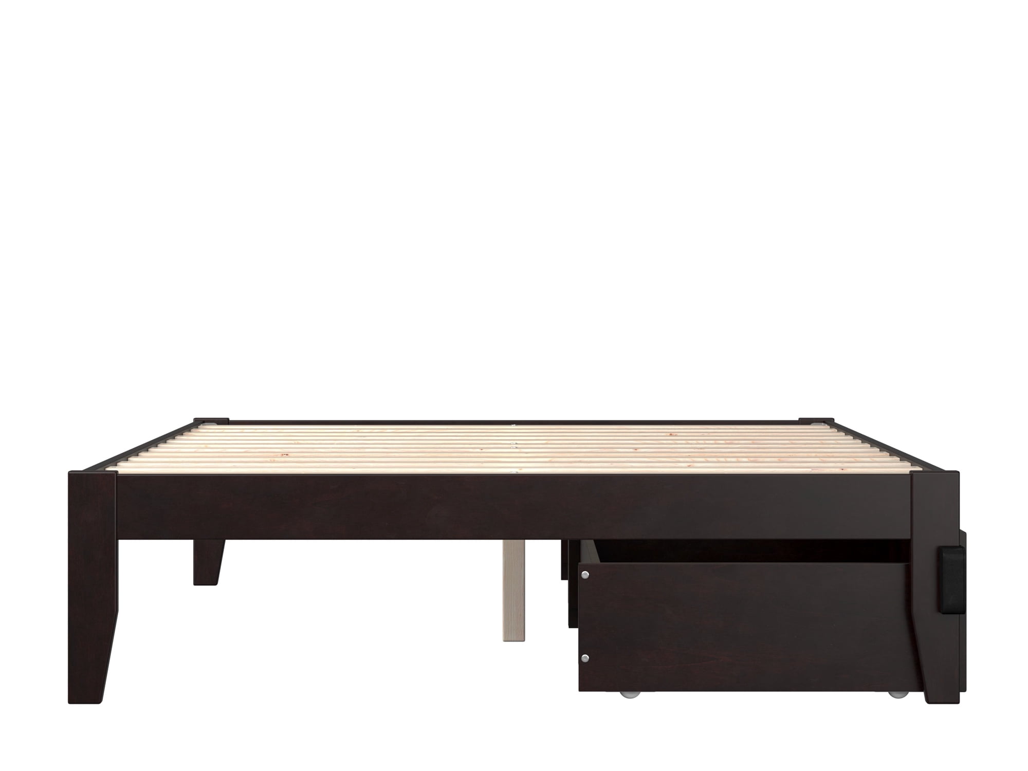 AFI Colorado 14" Full Wood Platform Bed Frame with Set of 2 Storage Drawers, Espresso