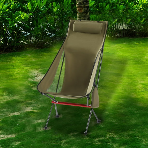Silla plegable para acampar, silla perezosa individual portátil para playa turística al aire libre (verde)