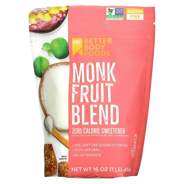 BetterBody Foods Monk Fruit Blend 1 lb (454 g) Pack of 2