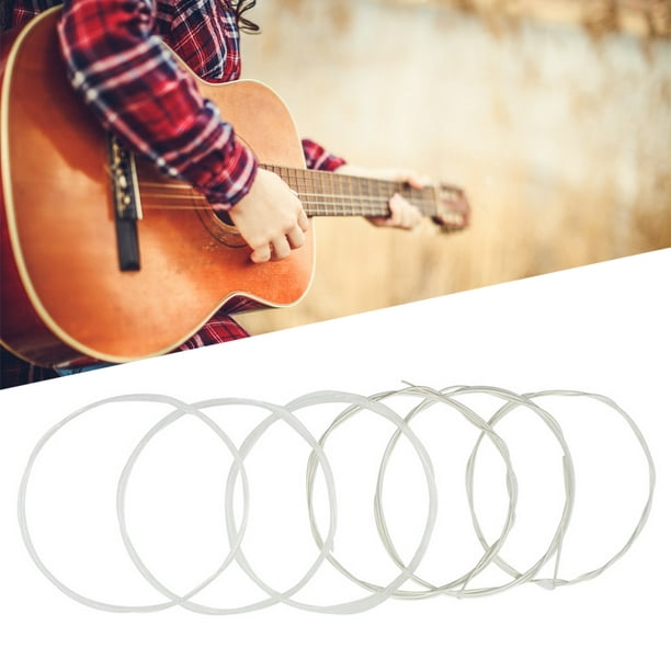 Ymiko Guitar Parts, Without Ball End Nylon Strings, Normal Tension Transparent Nylon For Students Beginner