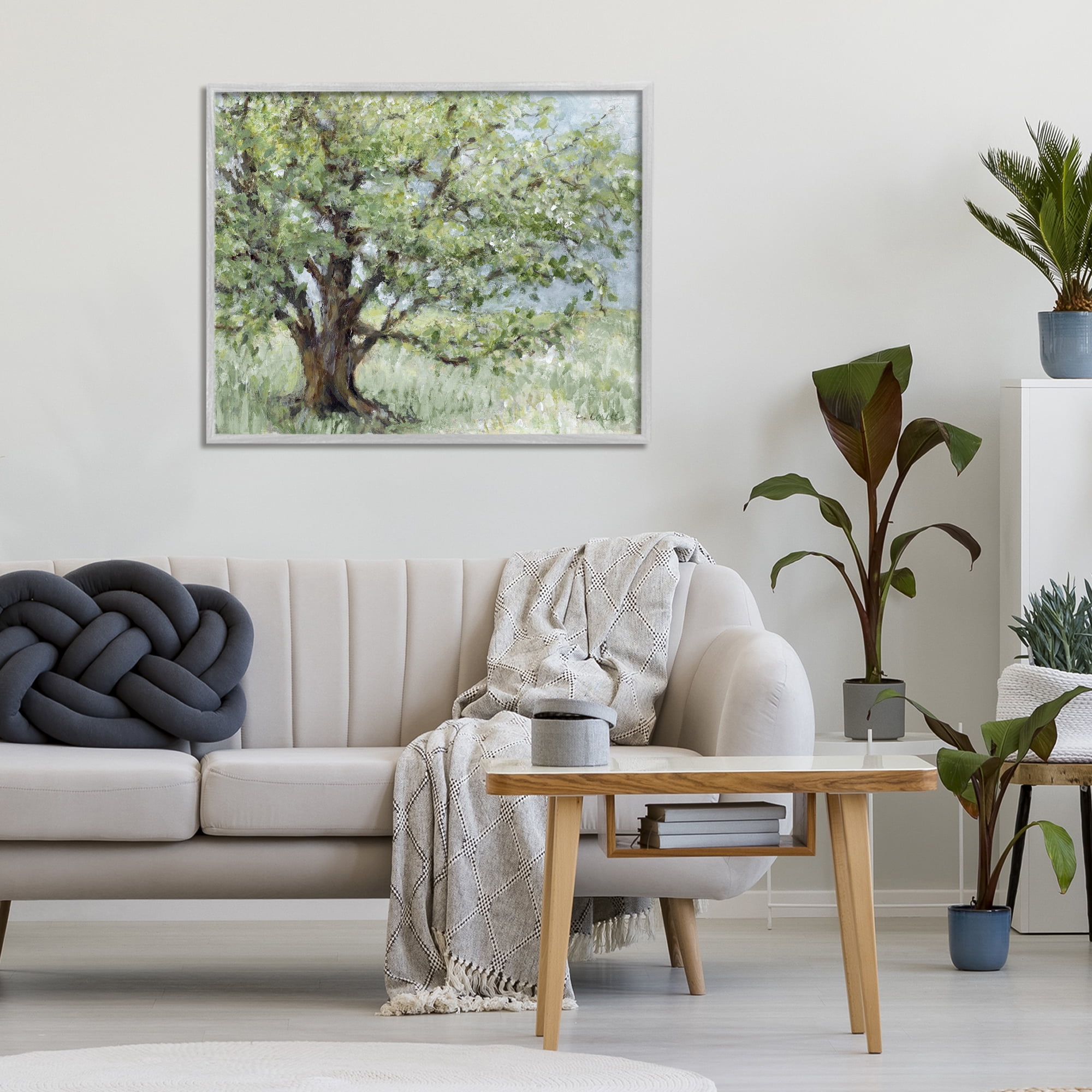 Stupell Industries Summer Oak Splendor Landscape Gray Framed Giclee Art, design by Lanie Loreth