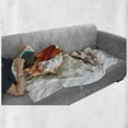 thumbnail image 6 of Fox Soft Flannel Fleece Throw Blanket, Watercolor Hand Drawn Red Fox with Bushy Tail Brushstrokes Tod Mammal, Cozy Plush for Indoor and Outdoor Use, 60" x 80", Burnt Sienna White Brown, by Ambesonne, 6 of 6