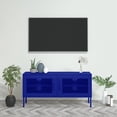 thumbnail image 2 of Mueble para TV VidaXL, estilo industrial, construcción de acero azul marino, 2 of 5