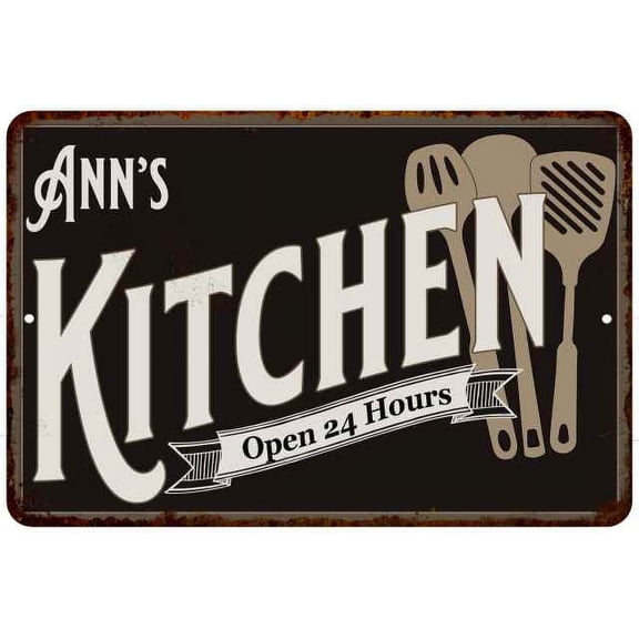 Ann's Kitchen Sign Metal Wall Decor Dift 8x12 208120019051