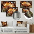 thumbnail image 4 of Designart "Cactus Flower Orange Green II" Floral Cactus Metal Wall Decor, 4 of 5