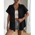 thumbnail image 6 of Zeagoo Short Sleeve Blouses for Women Summer Tops Collared Button Down Shirts Office Work Clothing, 6 of 6