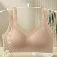thumbnail image 2 of Swuxness Women's Push Up Bras, Woman's Bras, Women's Fashion Solid Color Bra Side Support Everyday Bra for Everyday Wear Khaki, XXL, 2 of 5