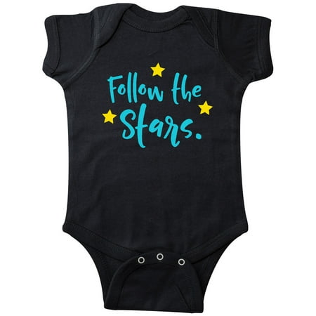 

Inktastic Follow The Stars - Blue Yellow Gift Baby Boy or Baby Girl Bodysuit