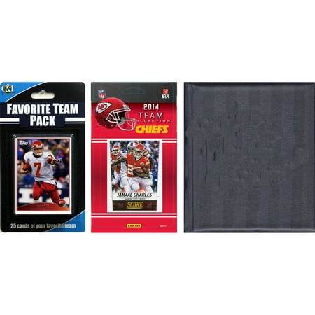 C&I Collectables NFL Kansas City Chiefs Licensed 2014 Score Team Set and Favorite Player Trading Card Pack Plus Storage Album