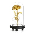 thumbnail image 1 of Base De Madera De Cúpula De Cristal De Rosa Roja Para Regalos De San Valentín Lámparas De Rosa Led Navidad Minnieouse HA020725-00, 1 of 7