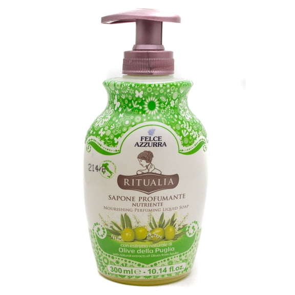 Felce Azzura RITUALIA Nourishing Perfuming Liquid Soap with Olives from Apulia   10.1 fl oz