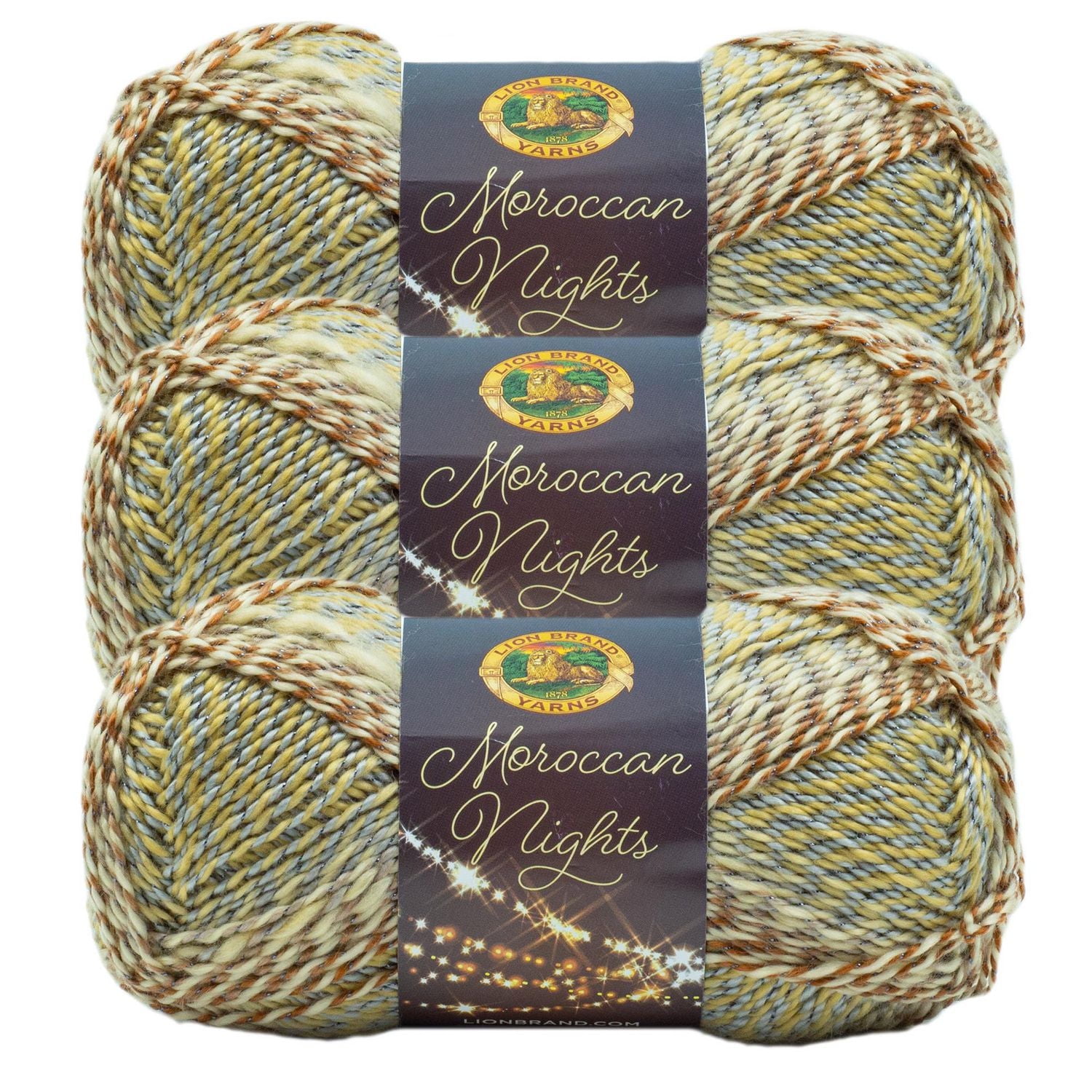 Lion Brand Moroccan Nights Fil (3-Paquet) - Tapis Magique