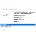 thumbnail image 2 of Front Right Sway Bar Link - Compatible with 2014 - 2020 INFINITI QX60 2015 2016 2017 2018 2019, 2 of 2