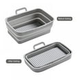 thumbnail image 1 of Collapsible Silicone Air Fryer Liners Rectangular Air Fryer Silicone Pot Reusable Silicone Air Fryer Basket Fits, 1 of 8