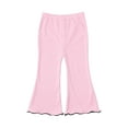 thumbnail image 6 of LIJCC Toddler Girl Flare Pants Slim Fit Trendy Trouser Yoga Clothes Fleece Lined Warm Plain Elastic Waist Bell Bottoms Leggings Wide Leg Pants, 6 of 9