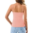 thumbnail image 4 of Wrongduck Women's Double Lined Lace Tank Top Sleeveless Fitted Cami Adjustable Strap Layering Fashion Top, 4 of 13
