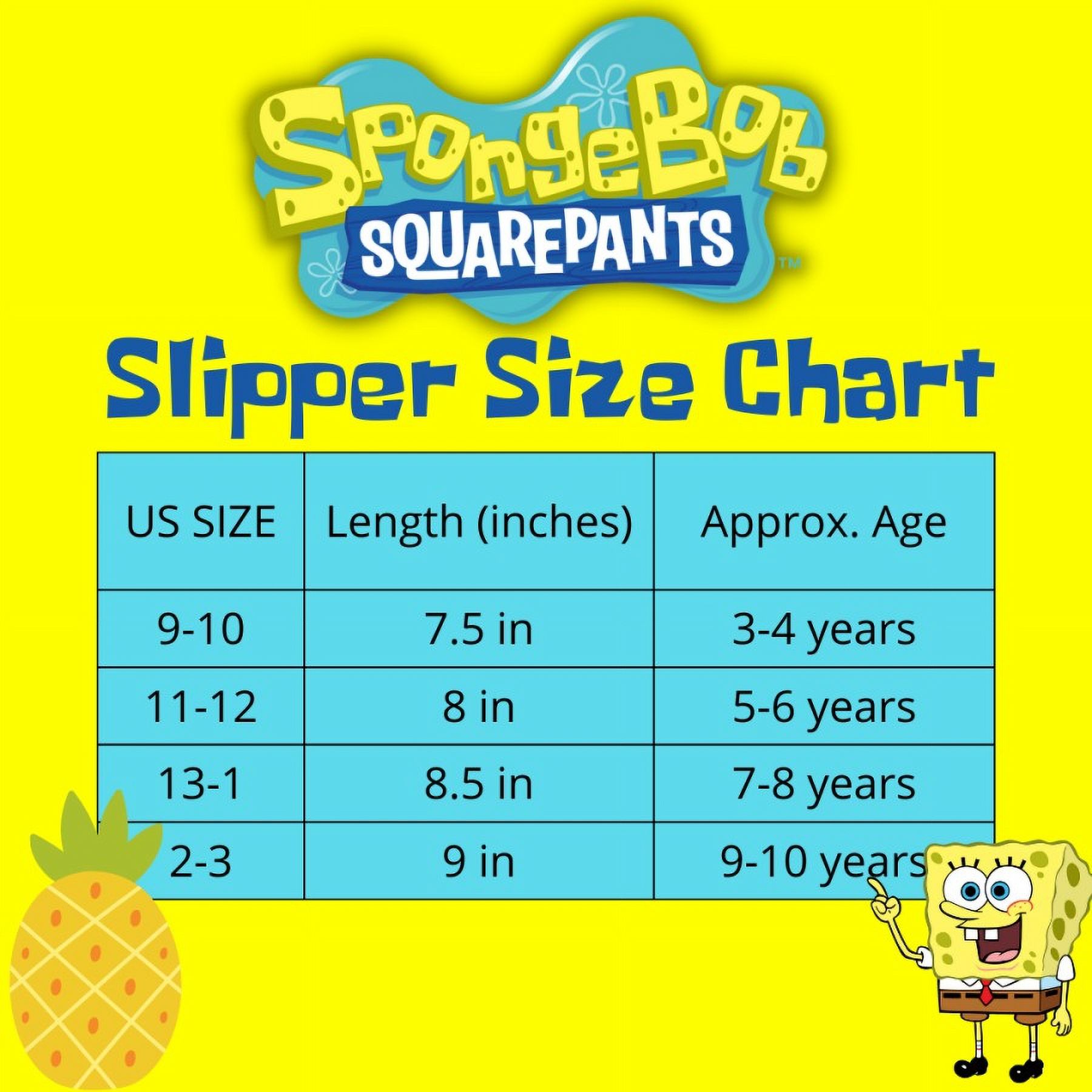 Nickelodeon SpongeBob SquarePants Little Kids Dual Sizes Slippers - Yellow , Size: 9-10