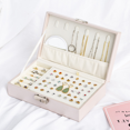 thumbnail image 3 of Caja de almacenamiento de joyas Caja de joyería portátil Caja de almacenamiento de joyas Caja de almacenamiento de aretes multifuncionales Anillo de almacenamiento de collar, 3 of 5