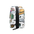 thumbnail image 4 of 6.5x2.5x4 In Printed Makeup Bag Organizer with 5 Compartments Travel Toiletry Pouch Bag Summer Elements, 4 of 6