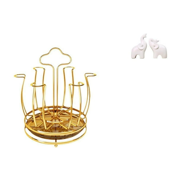 Porta tazas,Portavasos de café para encimera Organizador de tazas,Escultura de elefante,Esculturas de elefantes de resina para decoración del hogar,Estatuas de animales para oficina,sala de