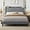 Light Grey, variant on CZMJY Queen Bed Frame with USB Charging Station and Storage Shelf/Upholstered Headboard Platform Bed with Wing Side/Wooden Slats Support/Noise Free/No Box Spring Needed/Easy Assembly, Beige