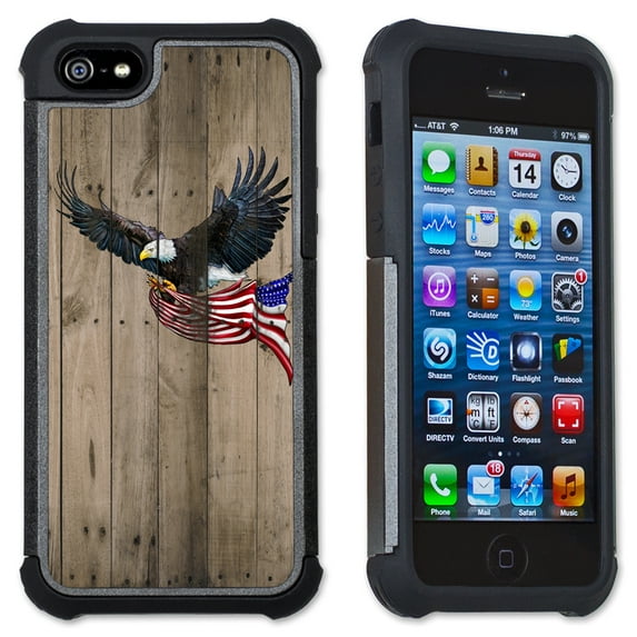 Apple iPhone 6 Plus / iPhone 6S Plus Cell Phone Case / Cover with Cushioned Corners - Eagle with Flag