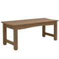 thumbnail image 3 of AwayHome 44"Weatherproof HIPS Outdoor Bench for 2-Person, Never Rot or Fade, Park Bench with Wood Grains,Brown, 3 of 7