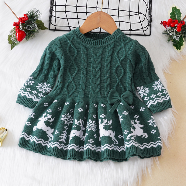 PatPat Vestido Dulce de Navidad para Niñas Bebé