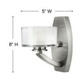 thumbnail image 3 of Hinkley Lighting 5590CM Meridian 1 Light Bath Fixture - Chrome,, 3 of 5