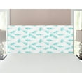 thumbnail image 1 of Turquoise Headboard, Swirling Flowers Branches Fresh Botanical Curvy Ornamental Lines Springtime Art, Upholstered Decorative Metal Bed Headboard with Memory Foam, Full Size, Turquoise, by Ambesonne, 1 of 4
