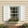 thumbnail image 3 of Barara King Shutters for Windows with Premium Board and Batten, Modern Shutters with Fluted Vertical Lines and Easy Mount for Farmhouse, Home Office, Living Room, Bedroom, White(14"*31"), 3 of 9