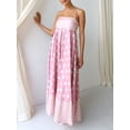 thumbnail image 6 of Yunliwuli Women Slip Dress, Spaghetti Straps Backless Sun Flower Print Swing Dress Summer Long Dress, 6 of 9