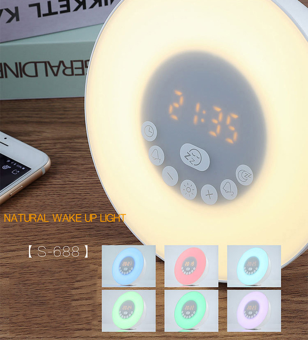 sunrise alarm clock with bluetooth speaker