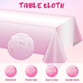 thumbnail image 3 of ZYNERY Pink Tablecloths Banner Circle Dot Garlands Kit for Rainbow Birthday Party,Happy Birthday Banner Plastic Party Decorations, 3 of 7