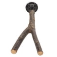thumbnail image 1 of Non Slip Textured Wooden  Perch With Suction Cups - Training And Interactive, Prevent Slip, Easy To Install - Ideal For Small Medium Birds, 1 of 8