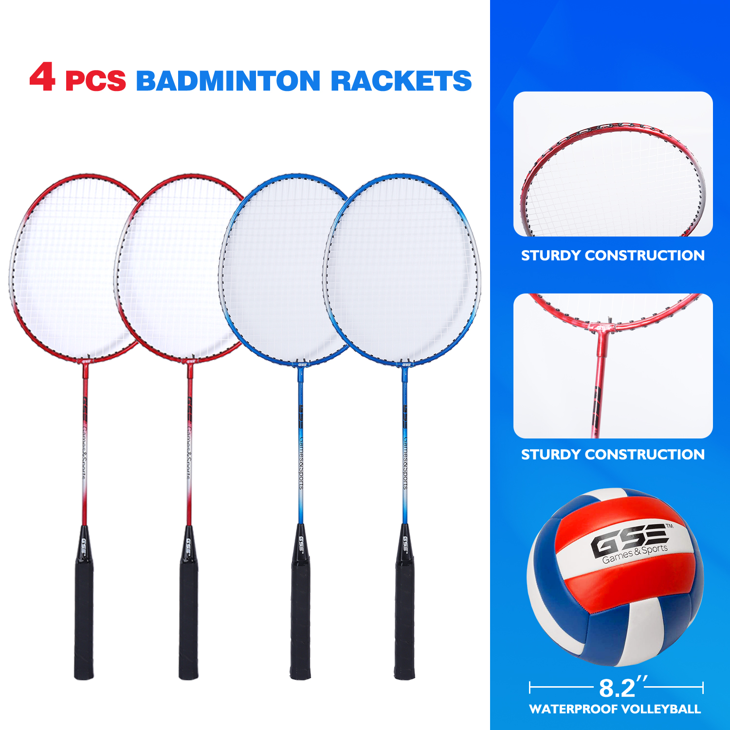 GSE Games & Sports Expert Badminton Volleyball Combo Set photo 7