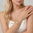 thumbnail image 2 of APSVO 6 Pcs 18K Gold Plated Bracelets for Women Box Satellite Figaro Paperclip Herringbone Rope Stackable Bracelet Set Birthday Graduation Mothers Day Jewelry Gifts Teen Her Mom Wife Ideas, 2 of 6