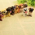 thumbnail image 4 of Gwong Decoración hogareña 12pcs Mini Puppy Post Simulation Dog Ornamento de perro Estatua de resina Regalo de Navidad Colección Gwong 29681, 4 of 7