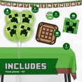thumbnail image 2 of Kit de decoración para fiesta de cumpleaños de Minecraft para 16 personas, 2 of 6