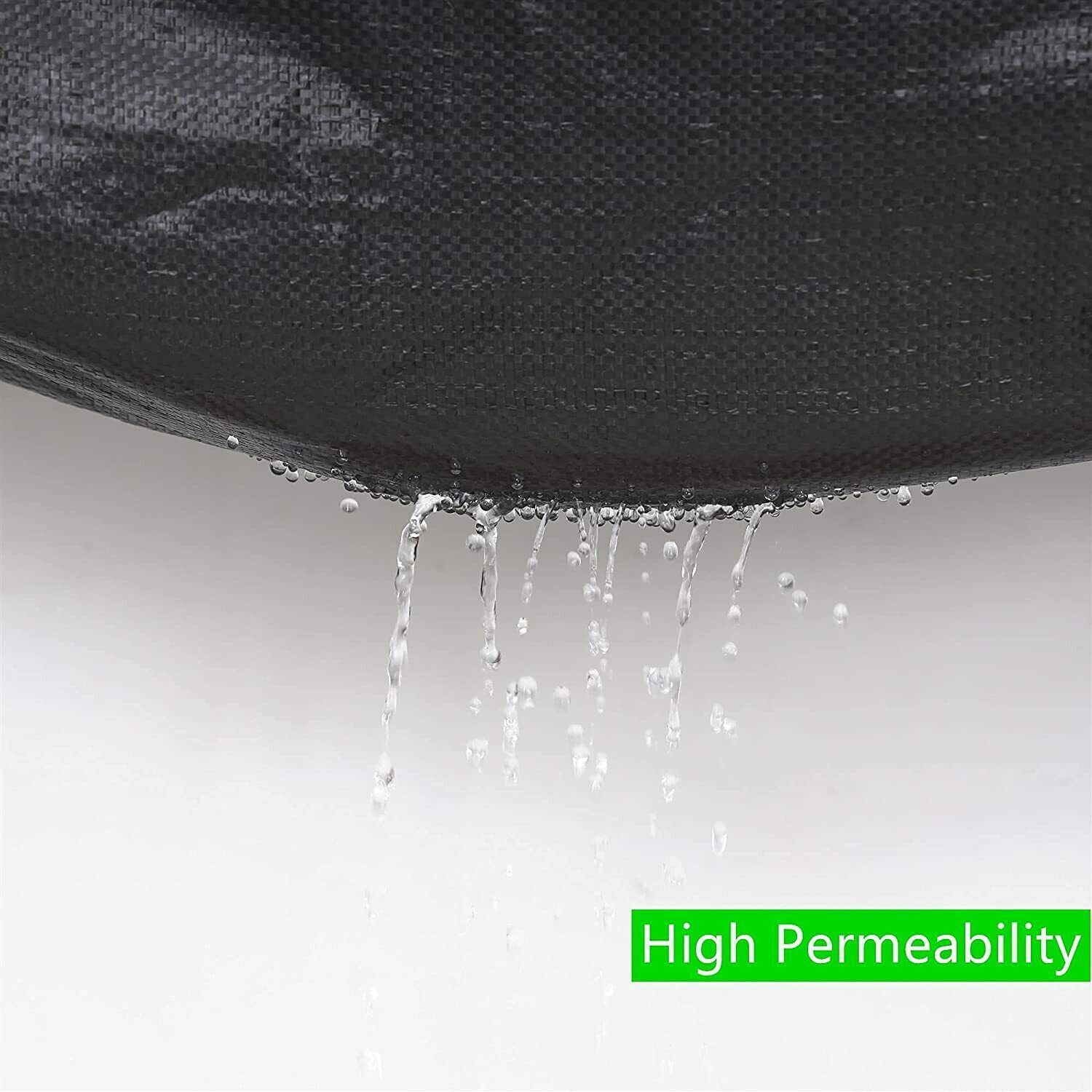 Heavy Duty Weed Barrier Landscape Fabric for Outdoor Gardens, Gardening Fabric Mat Black Heavy Duty Garden Cloth