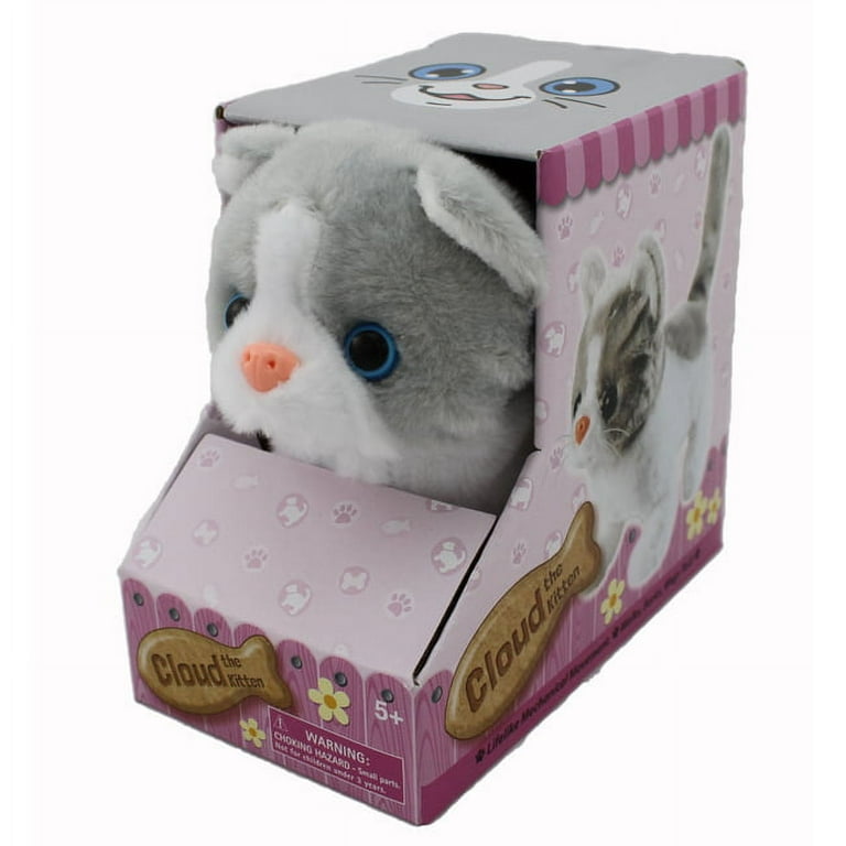Paw Pals Kids Cloud the Kitten Stuffed Animals Plush Toys Gray 0.75 oz