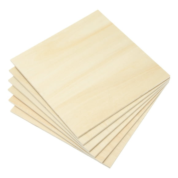 Uxcell Basswood Sheets, Plywood Sheets Balsa Wood Board Unfinished Thin Wood Squares for Crafts Laser Cutting 24x24x1/4"
