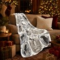thumbnail image 3 of Vintage Hunting Dogs in Oval Frames, Nostalgic Sporting Style for Dog Lovers, Black Toile Field Pattern and Father's Day Gift, Cozy Flannel Blanket for Cabin and Lodge, Home Decor, 3 of 9