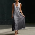 thumbnail image 4 of Stamzod Women's Summer Maxi Dress Fashion Gardient Casual Dresses V Neck Boho Beach Sundress with Pocket Multicolor X S, 4 of 8