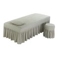 thumbnail image 1 of Esquirla Solid Massage Table Bed Sheet Bedskirt with Pillowcase Lightweight for Home gray, 1 of 8