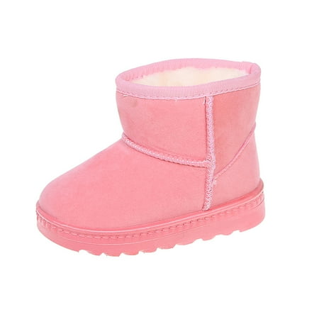 

Snow Boots for Girls Boys Comfort Faux Fur Lined Non Slip Children Winter Booties